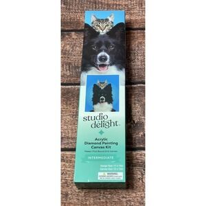 Studio Delight Cat and Dog Acrylic Diamond Painting Canvas Kit Hobby Lobby New